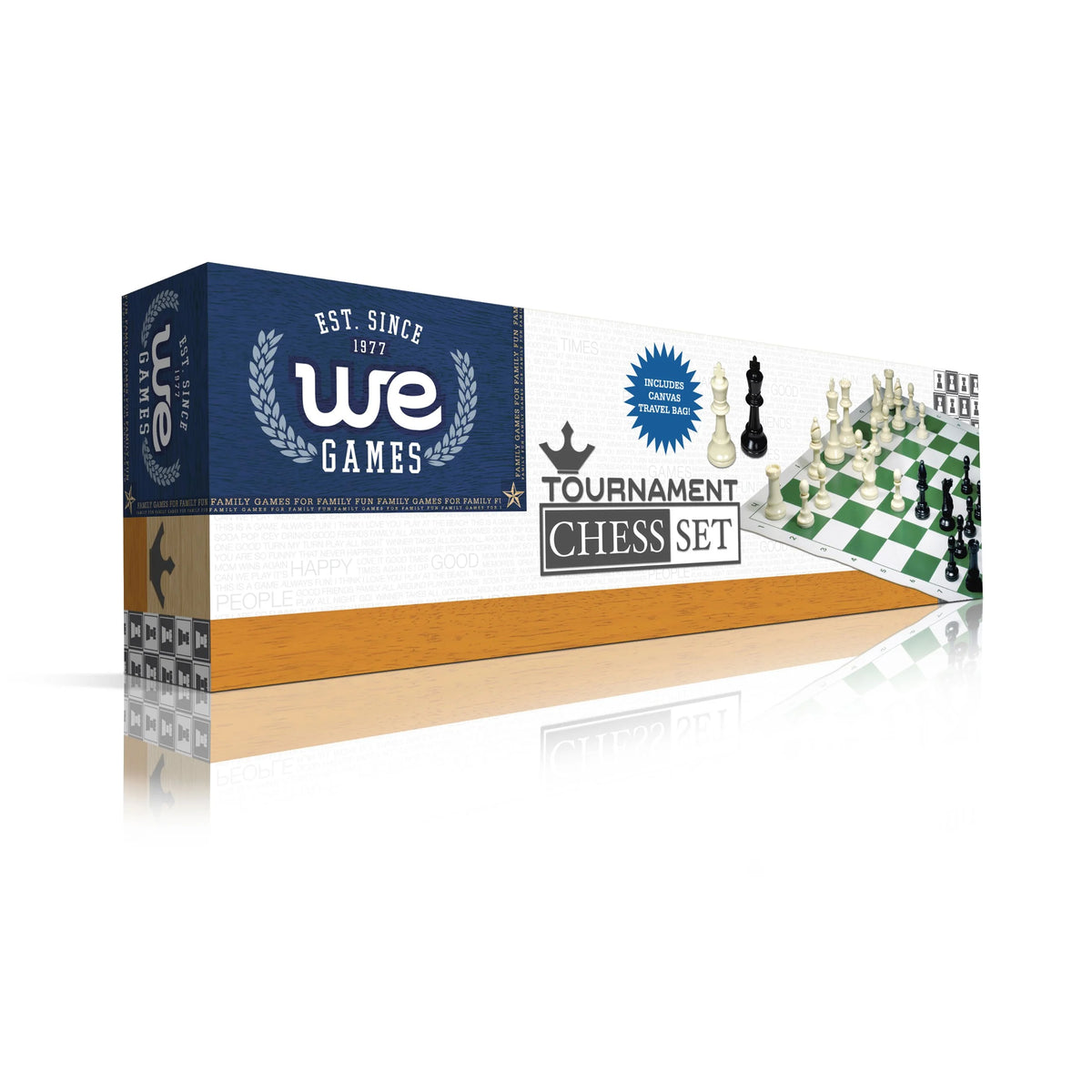 Complete Tournament Chess Set with Roll-up Board and Canvas Bag M2843