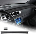 Carbon Fiber Car Center Console Dash Panel Sticker Interior Trim Decal Accessories (Black) Pack of 2 D3078