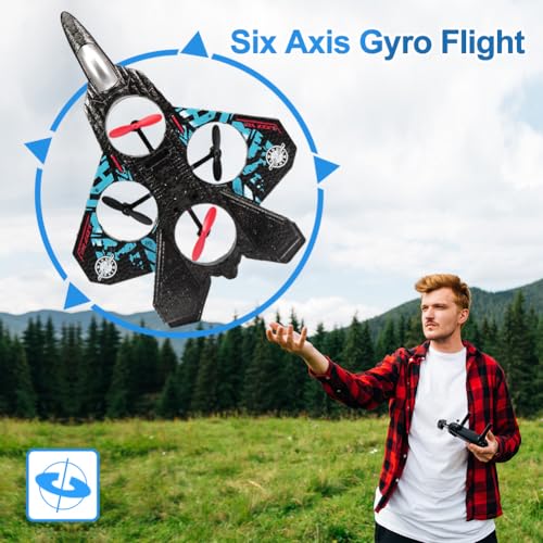 RC Plane Drone Helicopter Quadcopter RTF 2.4GHz Remote Control Airplane Grey A1369