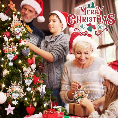 Reindeer Christmas Ornaments 3D Resin Family of 4 O463348