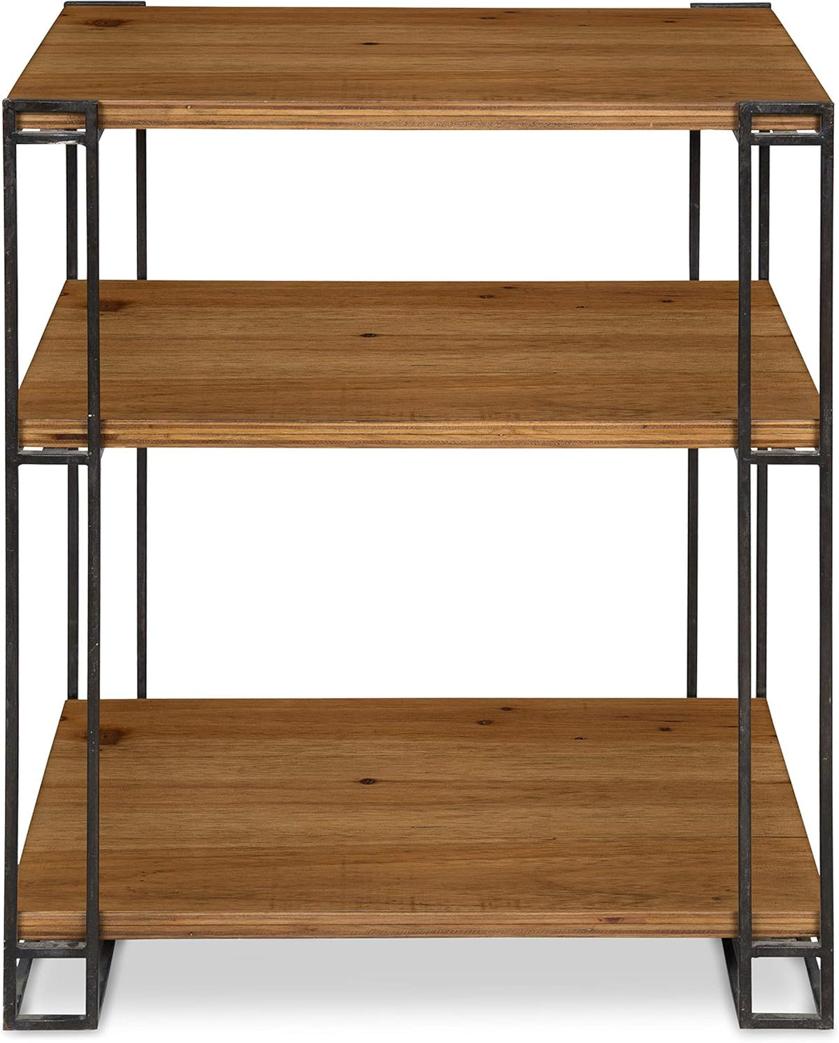 Wood and Metal Side Table with Three Shelves P861598