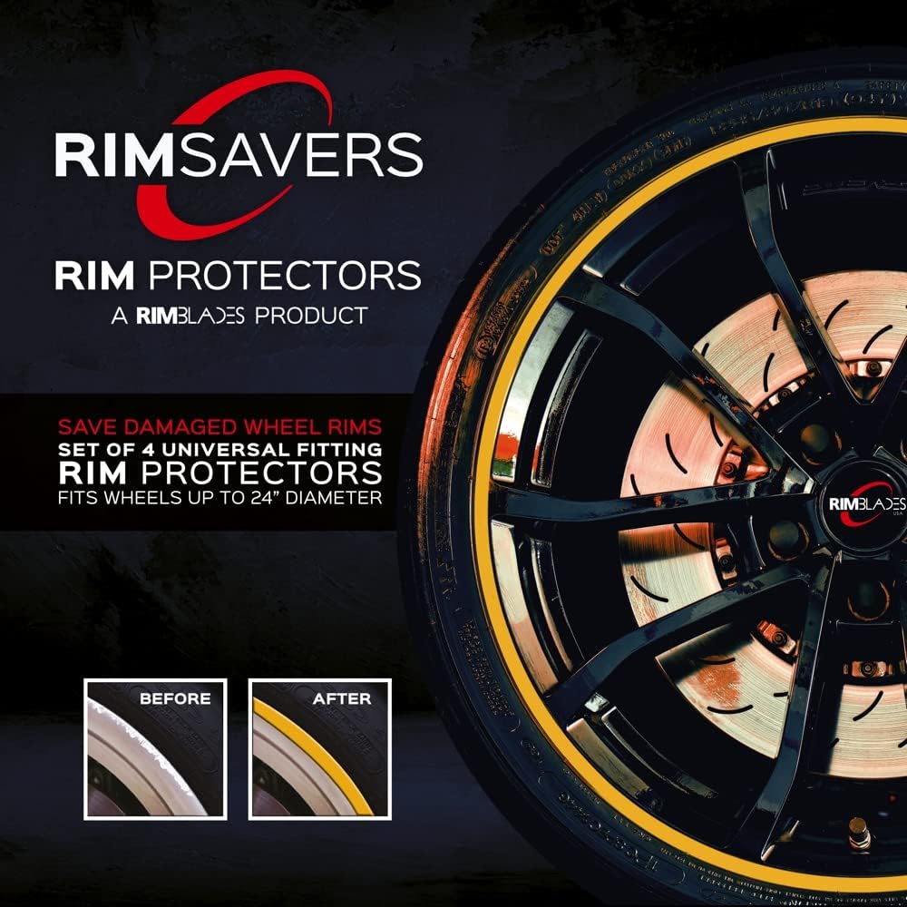 Yellow Set of 4 Wheel Rim Protectors Z54748