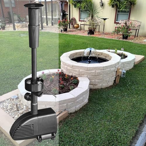 Submersible Pond Filter Fountain Kit 660GPH with Color Light I571