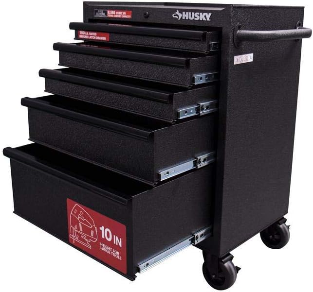 Textured Black 5-Drawer Roller Cabinet Tool Chest C61272