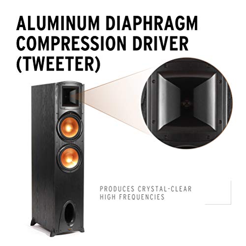 Black Floorstanding Speaker with Dual 8” Woofers H453486