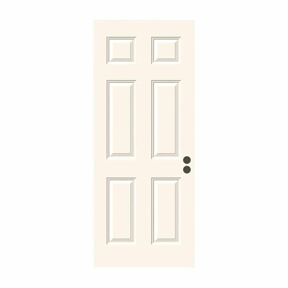 6-Panel Primed Steel Front Door Slab B226
