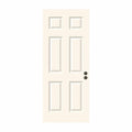 6-Panel Primed Steel Front Door Slab B226