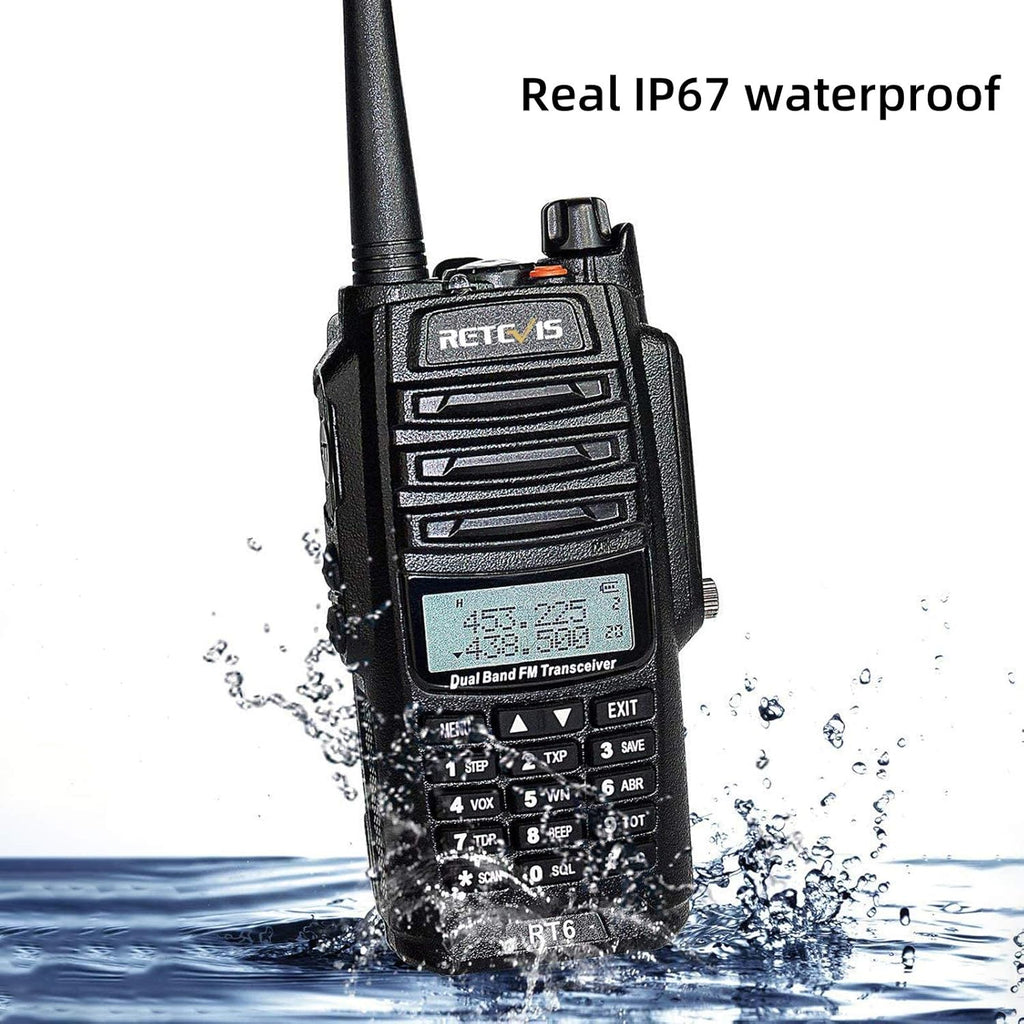 Waterproof Dual Band Rechargeable 2 Way Radio 2 Pack Z41552