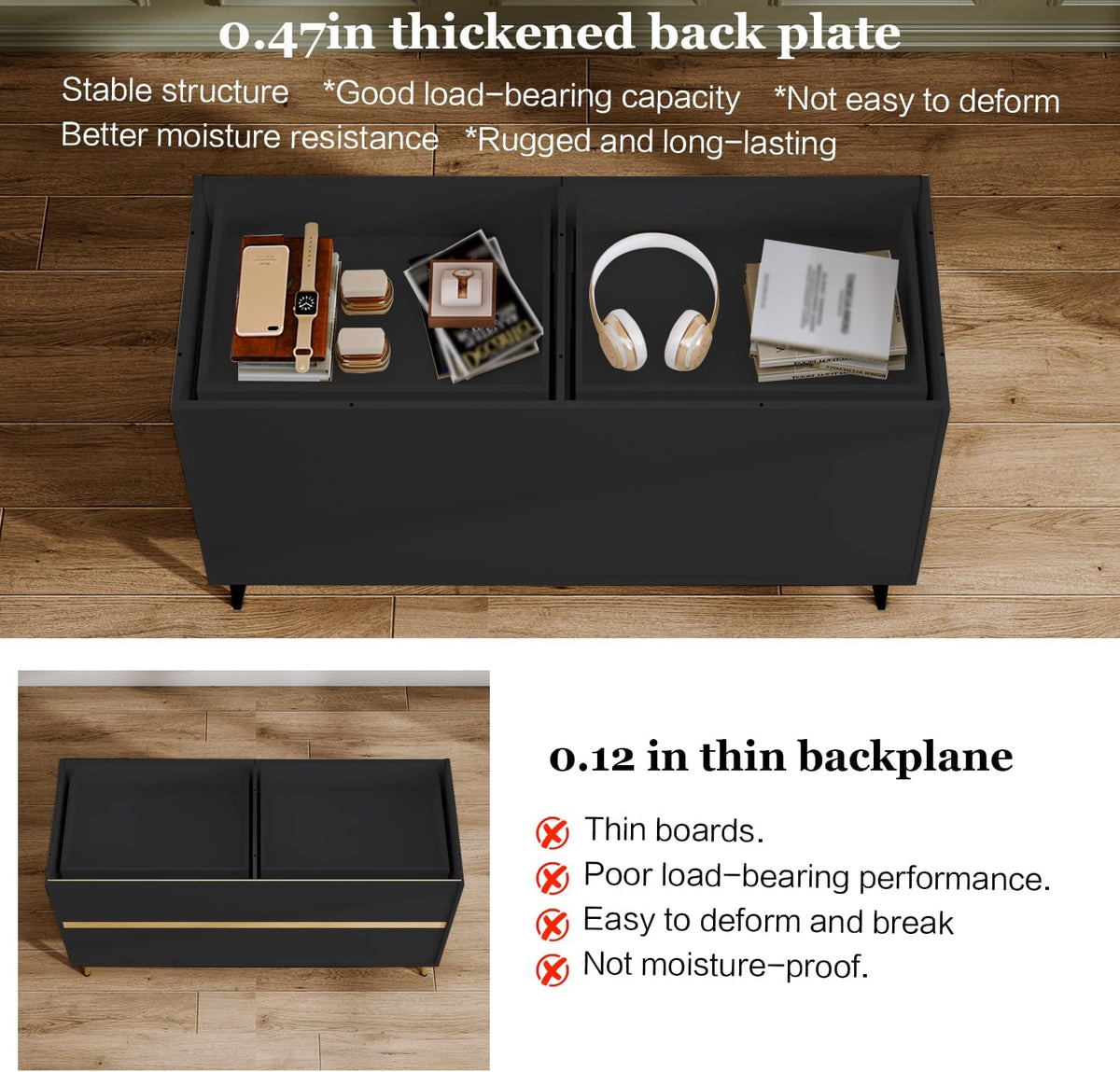 Black 6 Drawer Dresser H48988
