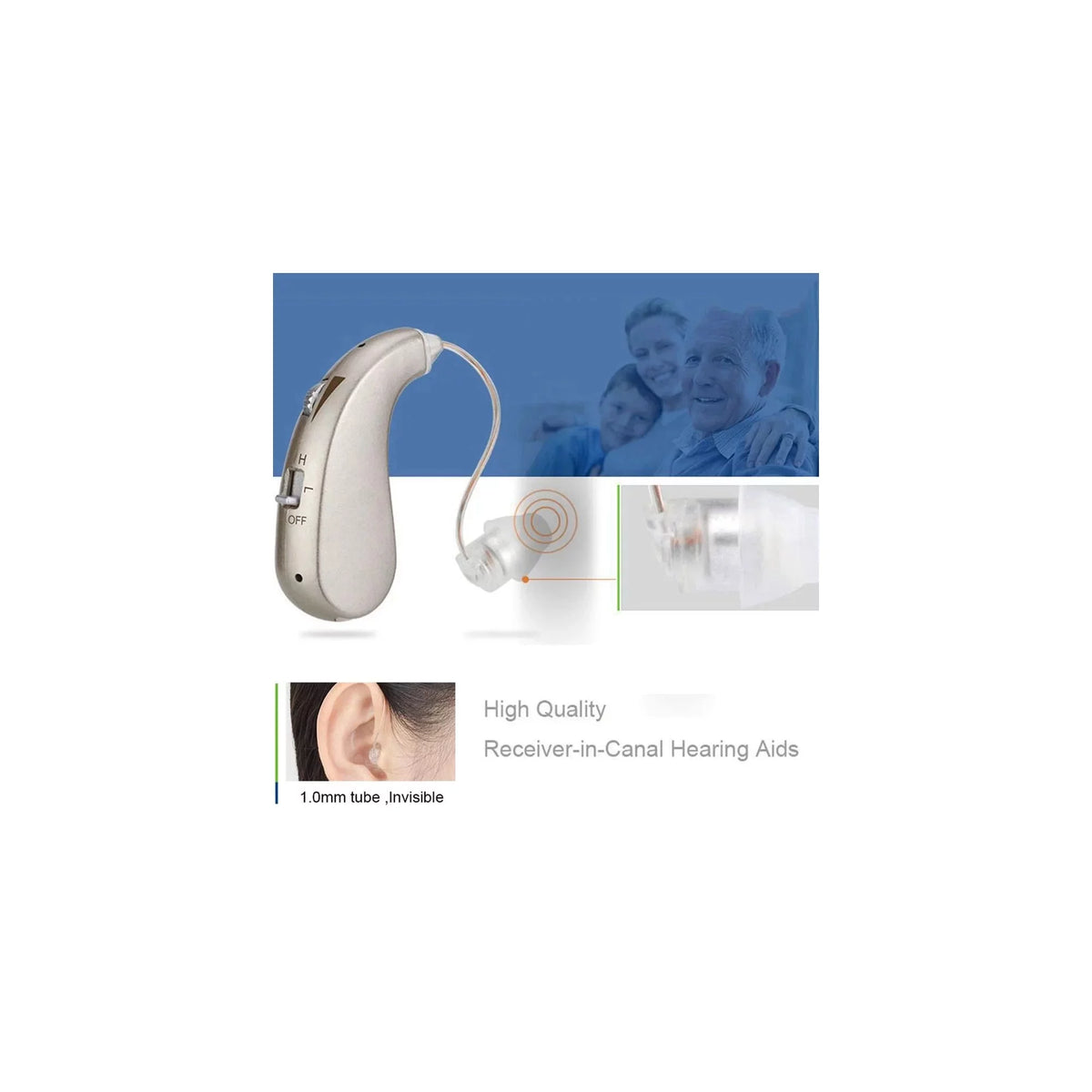 USB Rechargeable Hearing Amplifiers, 1 Pack H1381