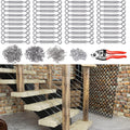 40Set 1/8 Cable Railing Kit Hardware Heavy Duty Turnbuckle M5 Eye to Eye Stainless Steel Angle Adjustable R653318