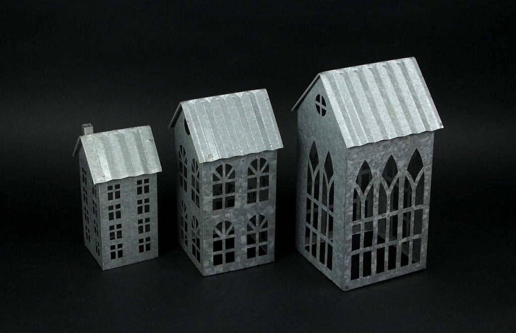 Set of 3 Metal Candle Holders R79919