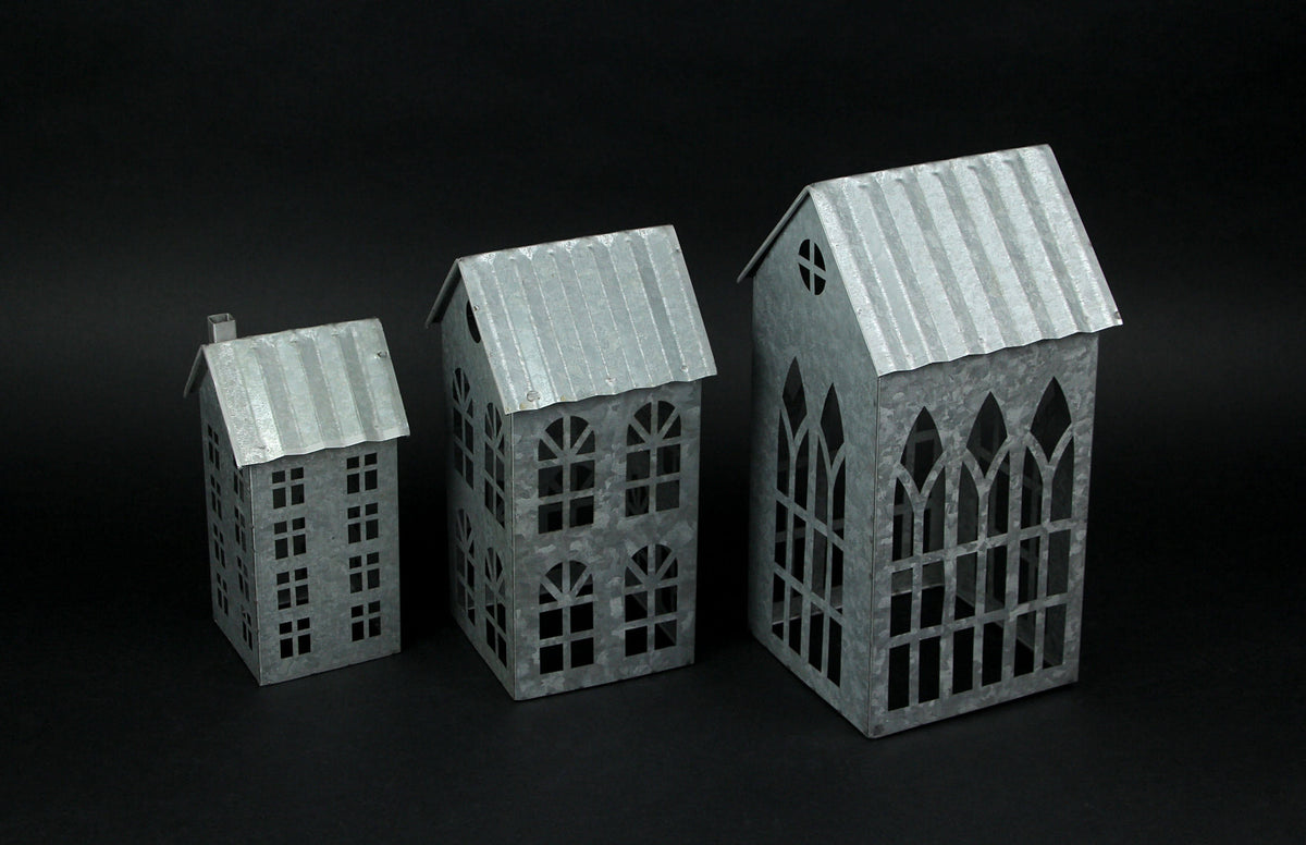 Set of 3 Metal Candle Holders R79919