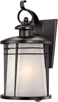 Weathered Bronze Steel White Alabaster Glass Exterior Wall Lantern, Pack of 2 M161