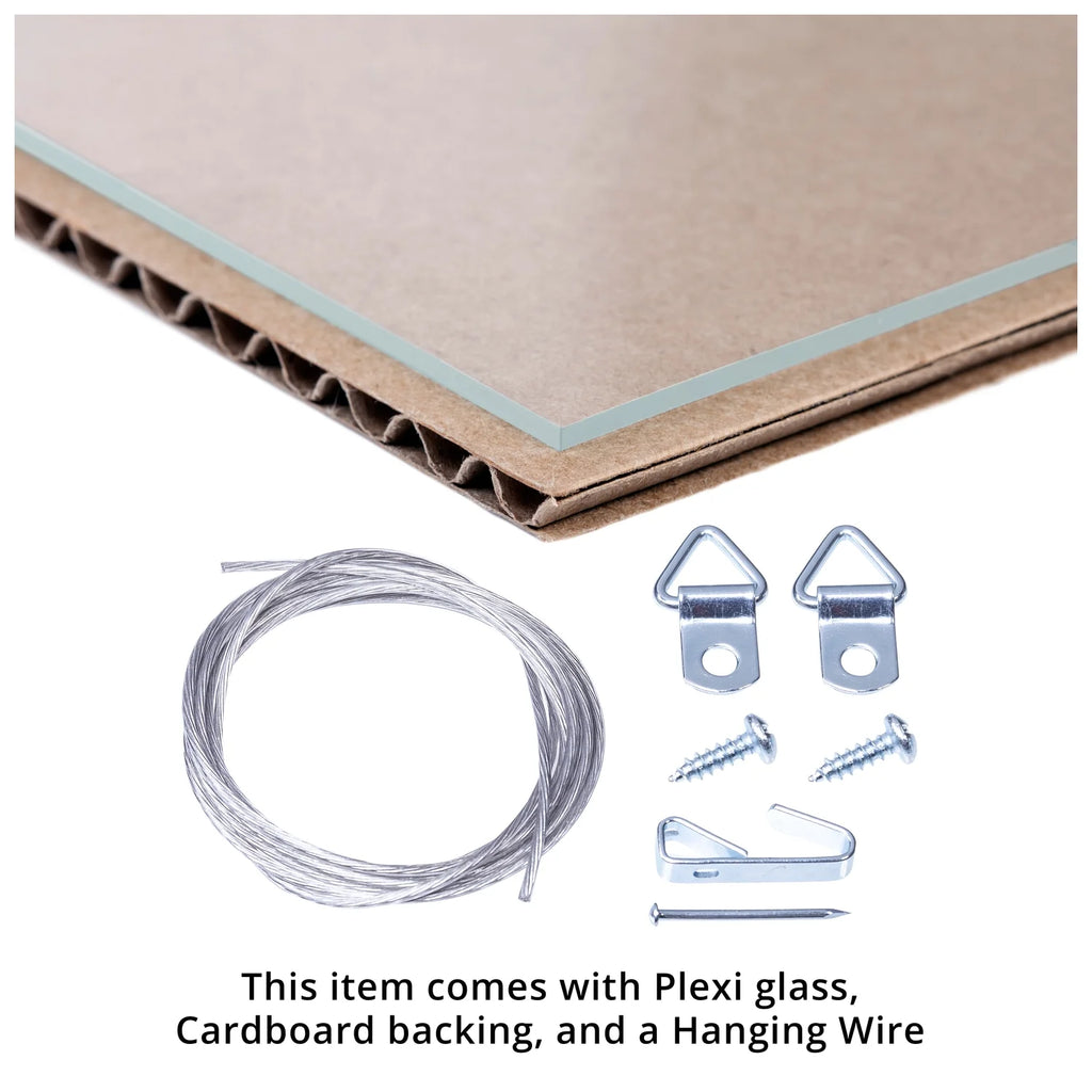 16x20 Inch Hard Maple Picture Frame with Plexi Glass C257