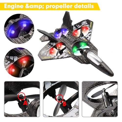 RC Plane Drone Helicopter Quadcopter RTF 2.4GHz Remote Control Airplane Grey A1369
