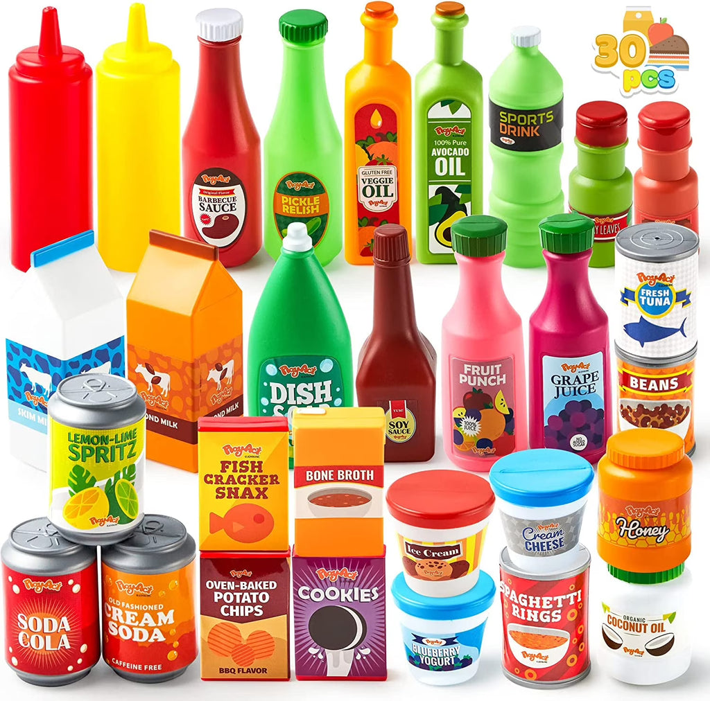 30Pcs Play Food Grocery Cans V2862