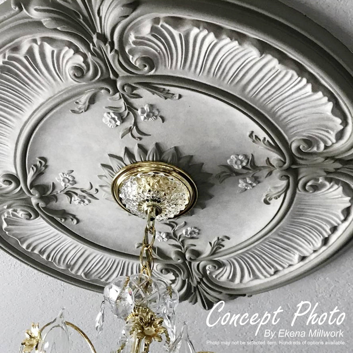 Pale Gold Hand-Painted Ceiling Medallion E14996