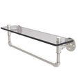 22 in. Glass Shelf with Towel Bar Satin Nickel V166071