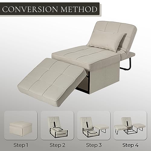 Dark Gray Folding Sleeper Sofa Chair H6356
