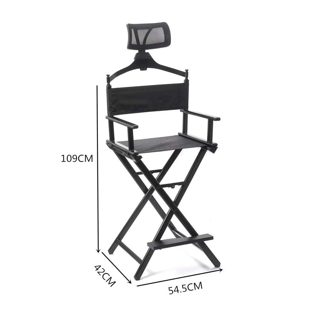Folding Aluminum Makeup Artist Chair with Headrest Q124785