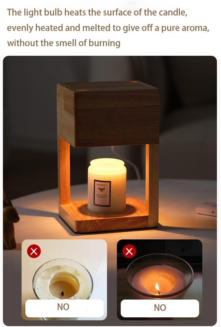 Candle Warmer Lamp with Timer and Adjustable Brightness Y5893