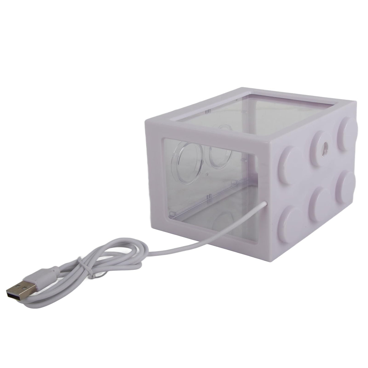Mini Fish Tank Aquarium Bowl with USB LED Light G701892