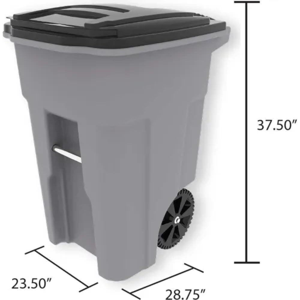 48 Gallon Heavy Duty Trash Can with Wheels F6646
