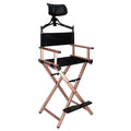 Folding Aluminum Makeup Artist Chair with Headrest Q124785