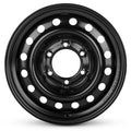 16x7 inch Black Painted Steel Wheel Q905
