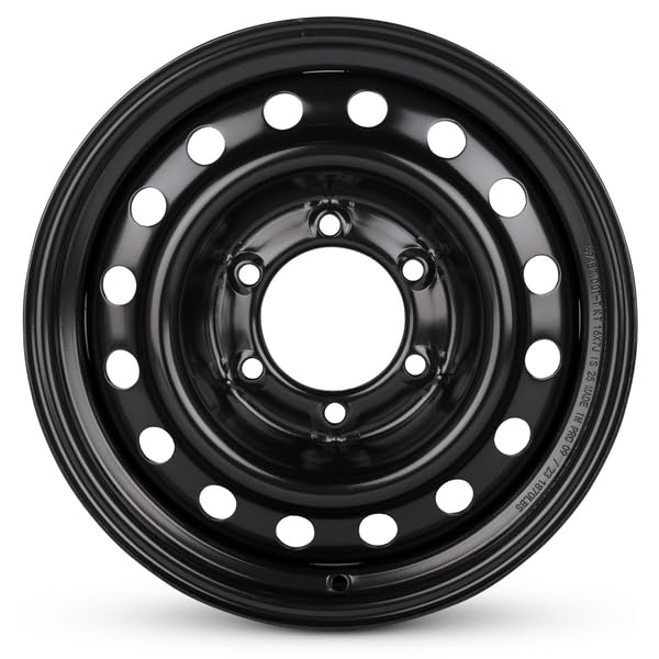 16x7 inch Black Painted Steel Wheel Q905