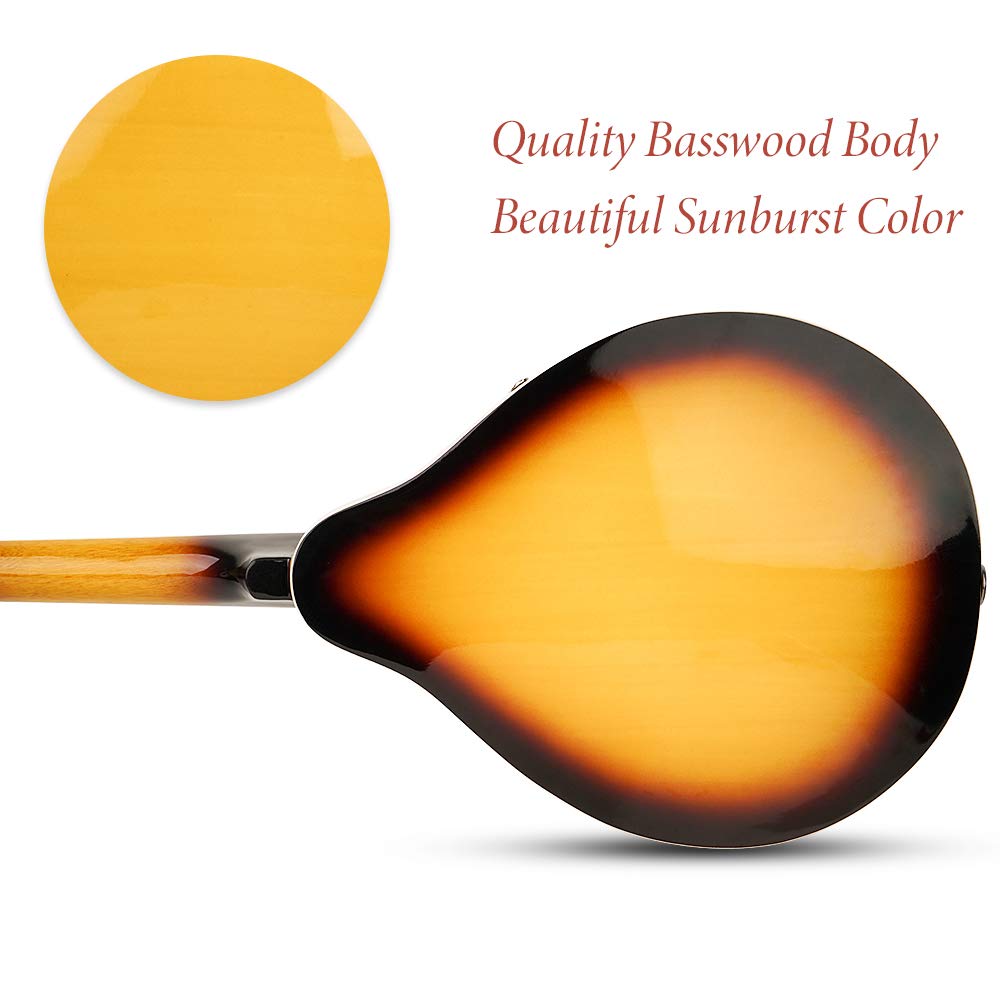 Sunburst 8 String Acoustic Mandolin K12279