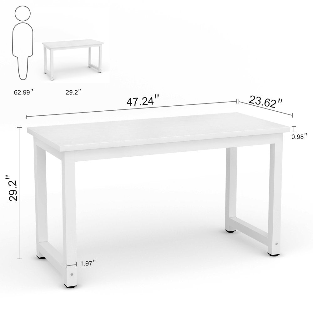 White 47 inch Computer Desk Q58776