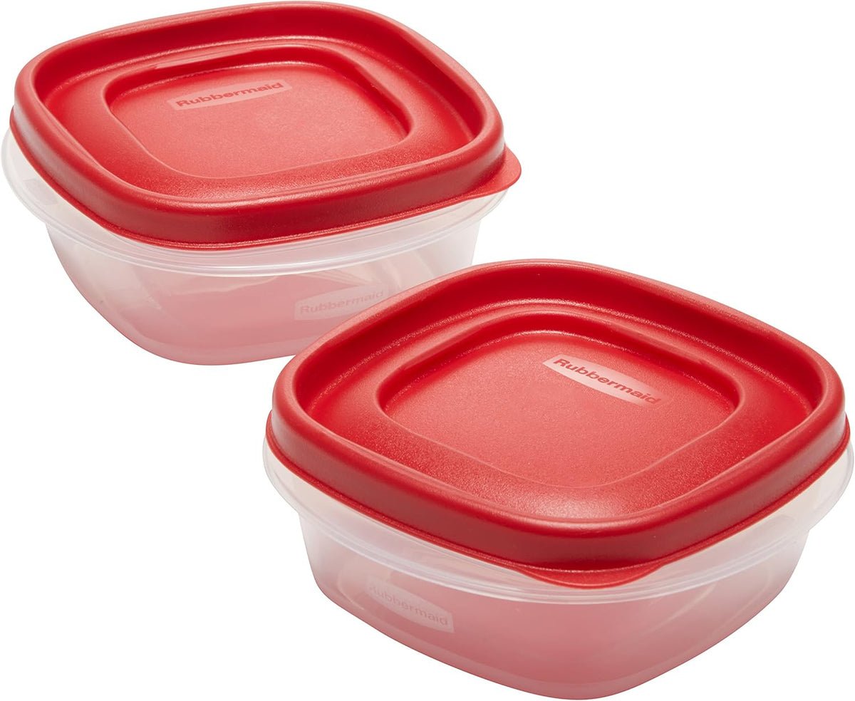 1.25 Cup Racer Red 4-Piece Food Storage Containers J542