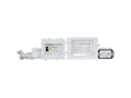 Recessed Pro-Power Kit with Duplex Surge Suppressor and Straight Blade Inlet Mounting Plate - White L15166