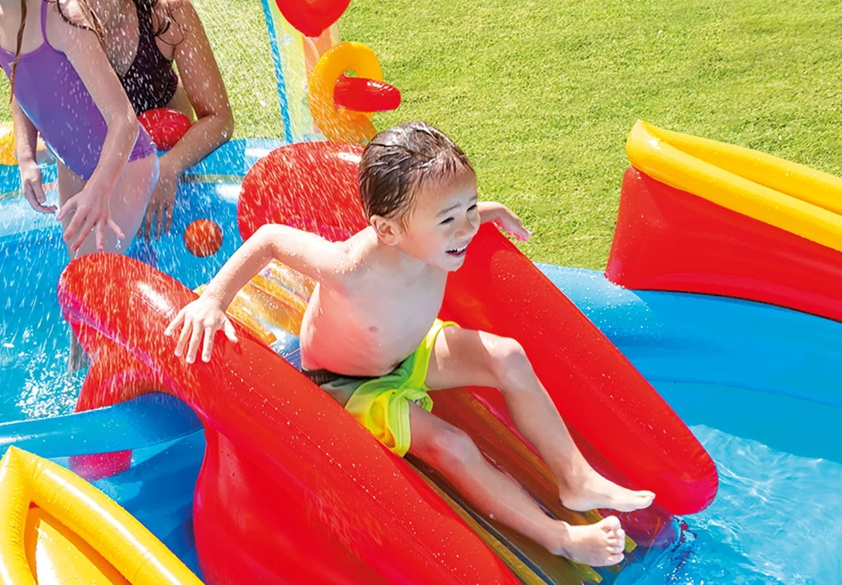 Rainbow Ring Inflatable Play Center with Slide W120