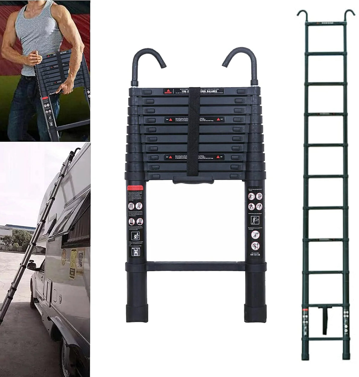 3.2 m Telescopic Ladder with Removable Hook N7633