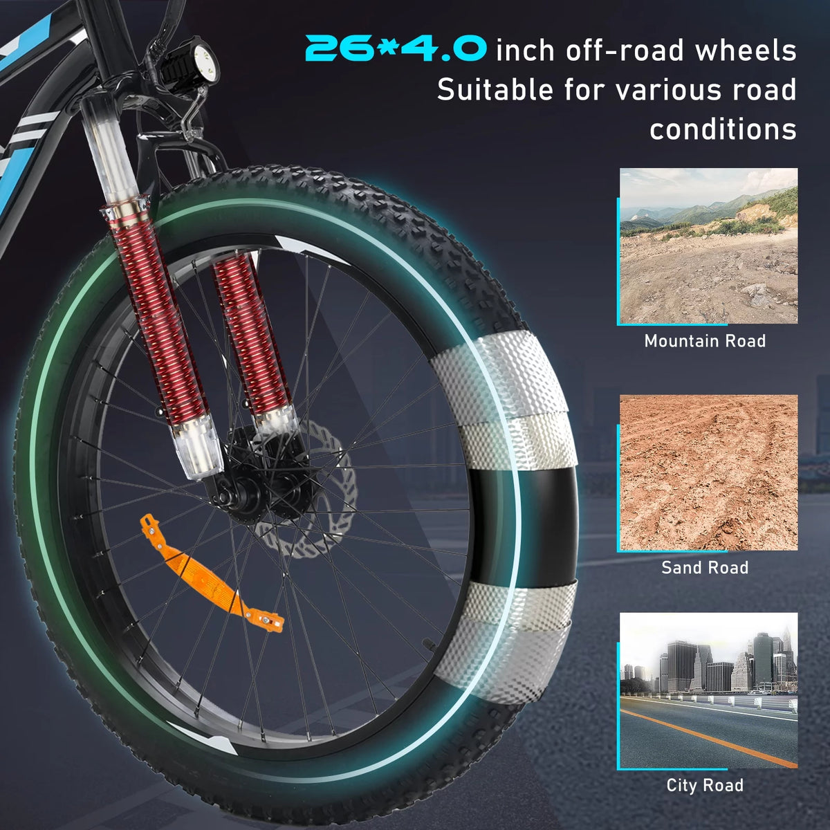 Fat Tire 750W 15AH 48V Electric Bike Q460