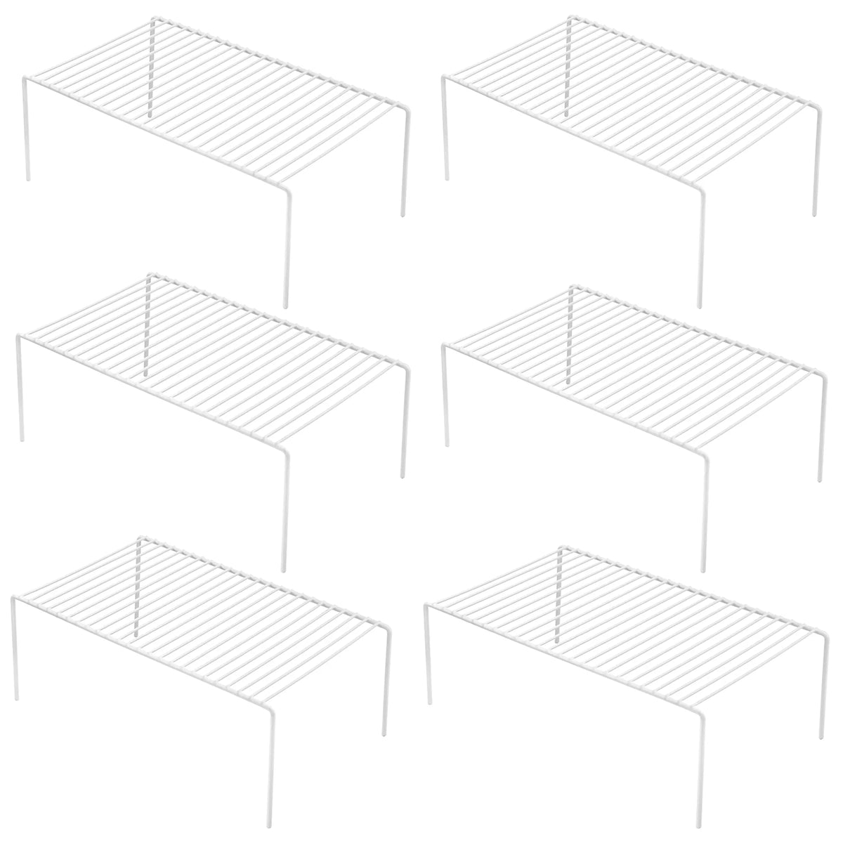 6 Pack Stainless Steel Storage Shelf Rack White N984