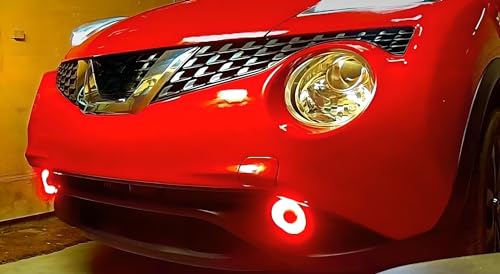 3-Inch Projector Fog Light Kit with 40-SMD Red LED Halo Ring C19001