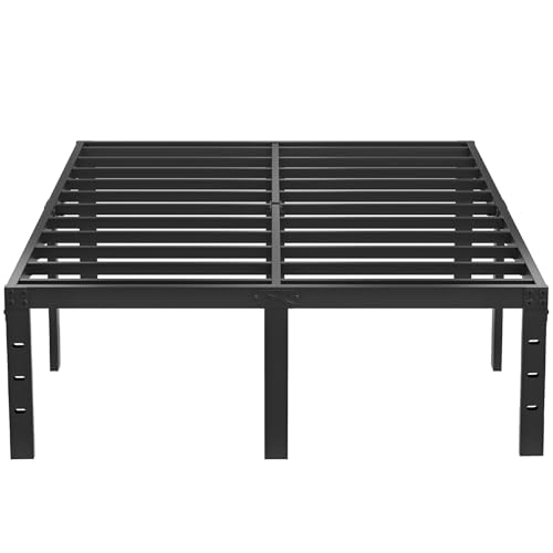 14 Inch Tall Black Heavy Duty Steel Bed Frame U7093