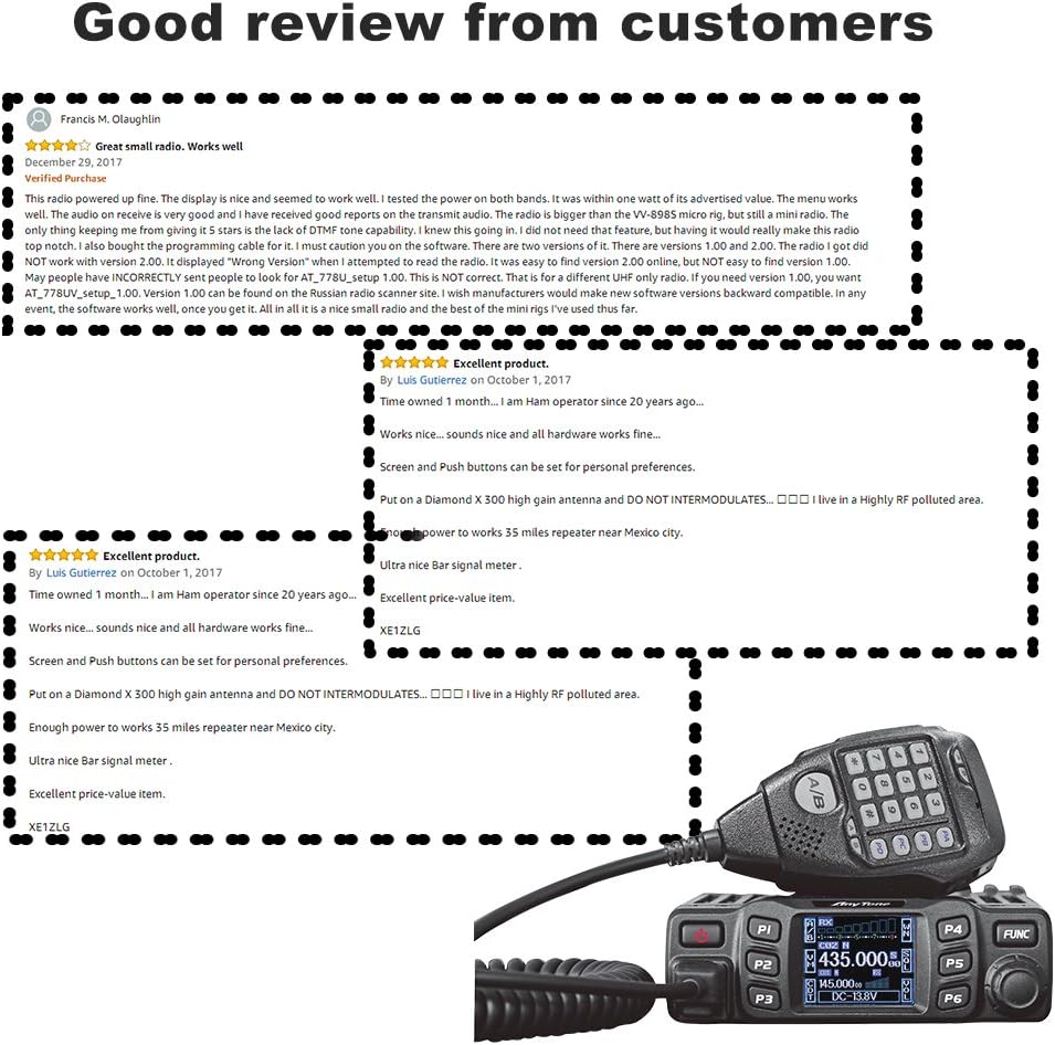 Dual Band Transceiver Mobile Radio VHF/UHF Two Way Radio C907