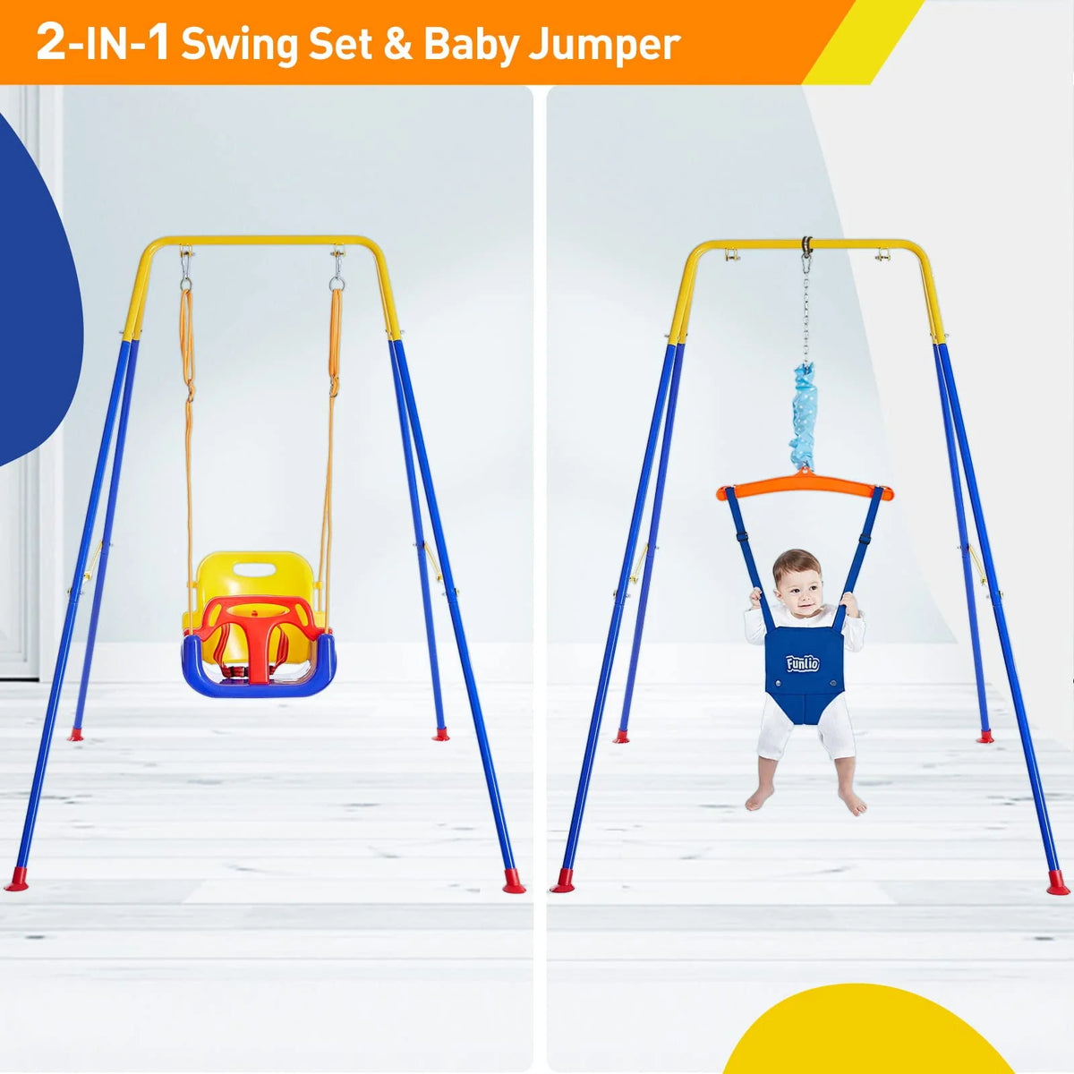 3 in 1 Toddler Swing Set with 4 Sandbags M654