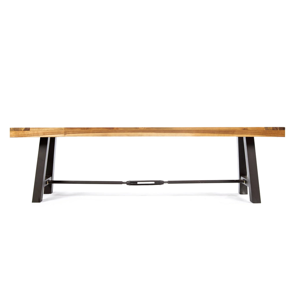 Acacia Wood Outdoor Dining Benches Set of 2 H5086