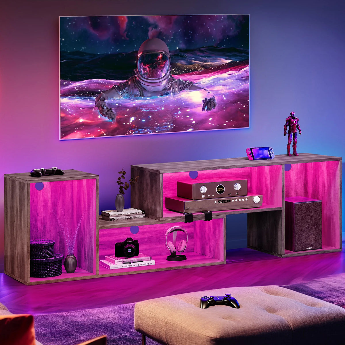 Oak TV Stand for 45 - 75 inch TVs H4381