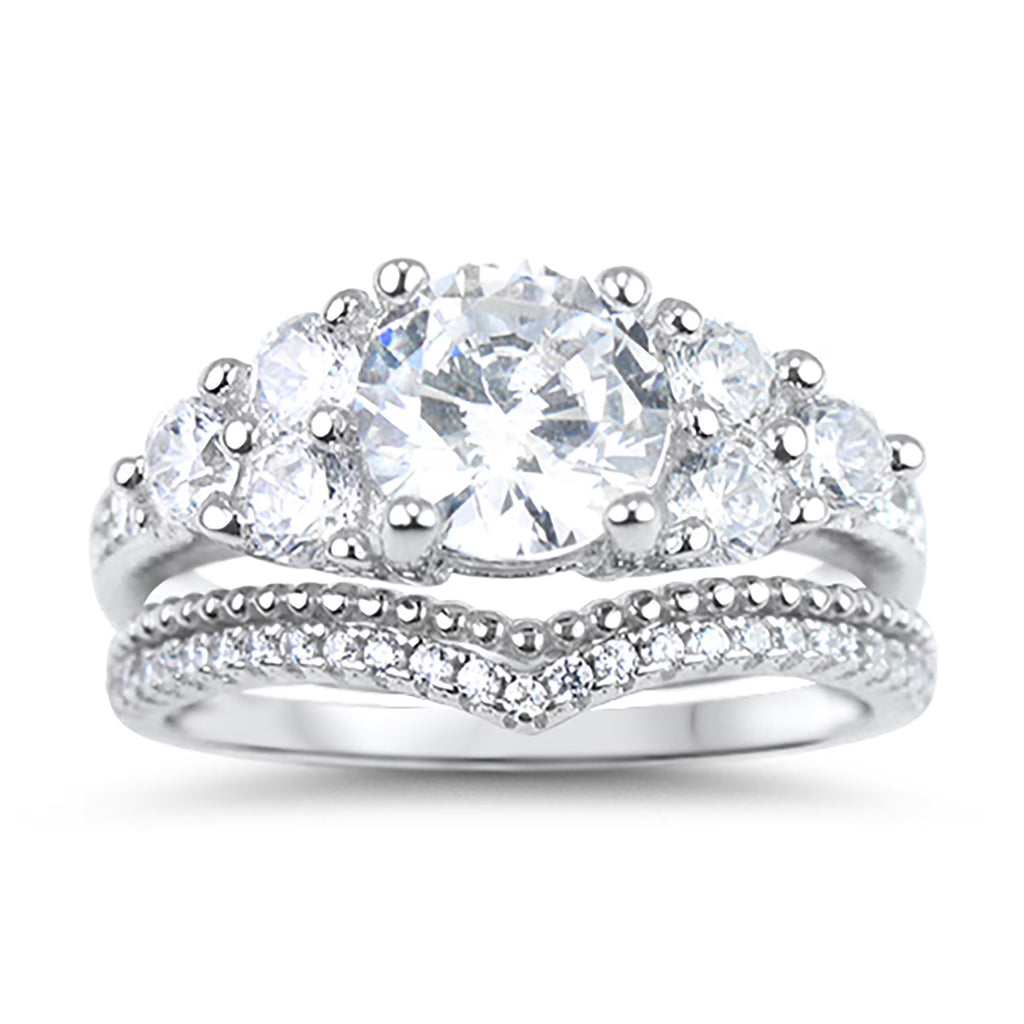 CZ Engagement Ring Set Size 7 E78168
