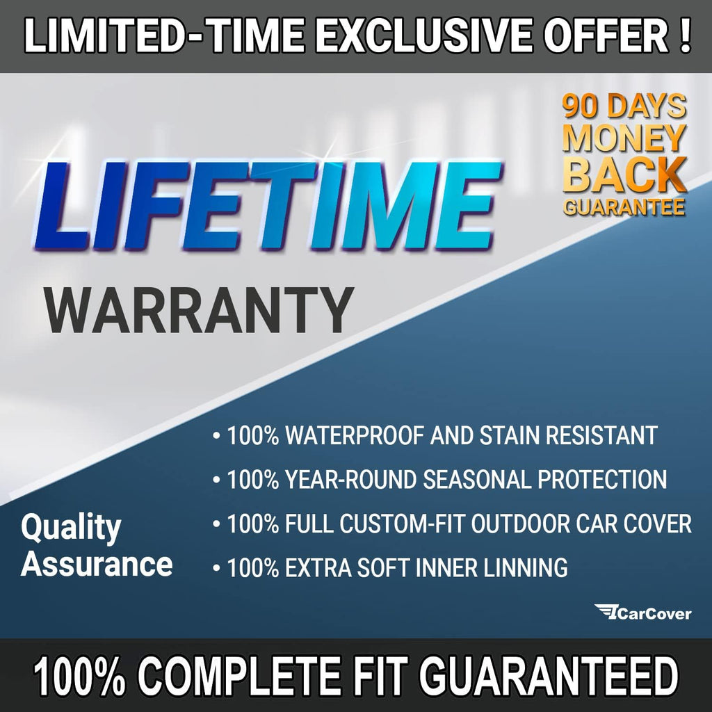 Premium Full Car Cover Waterproof All Weather Resistant Custom Outdoor Indoor Sun Snow Storm Protection Form-Fit Padded Cover with Straps E7015