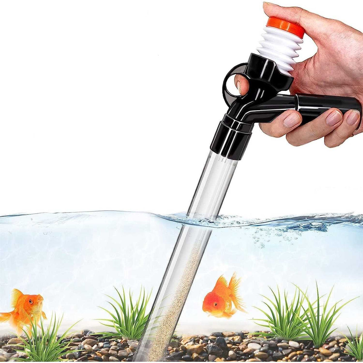 Aquarium Gravel Cleaner Fish Tank Kit Long Nozzle Water Changer C1894