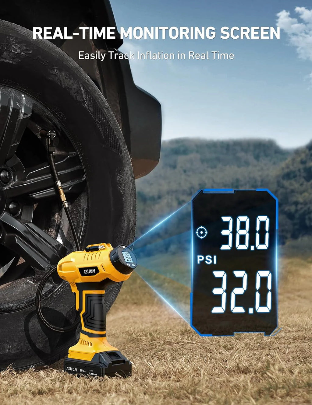 Cordless 160 PSI Car Tire Inflator B285