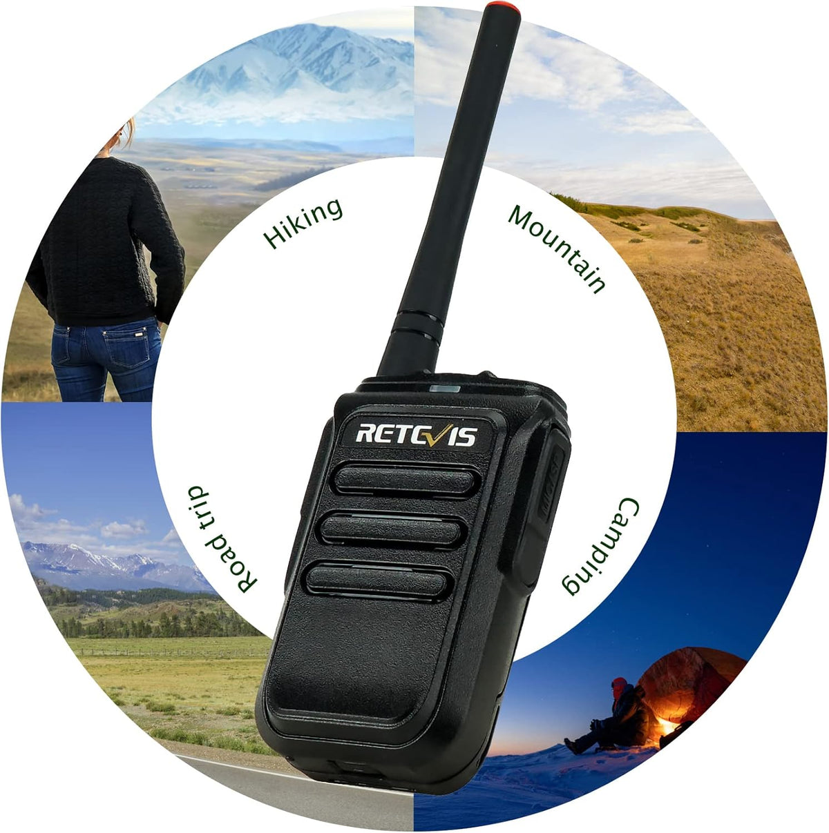 MURS Radio Walkie Talkies Rechargeable 1500mAh 2 Pack W445